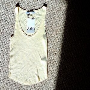 NWT Zara Cream Color Tank Top size small